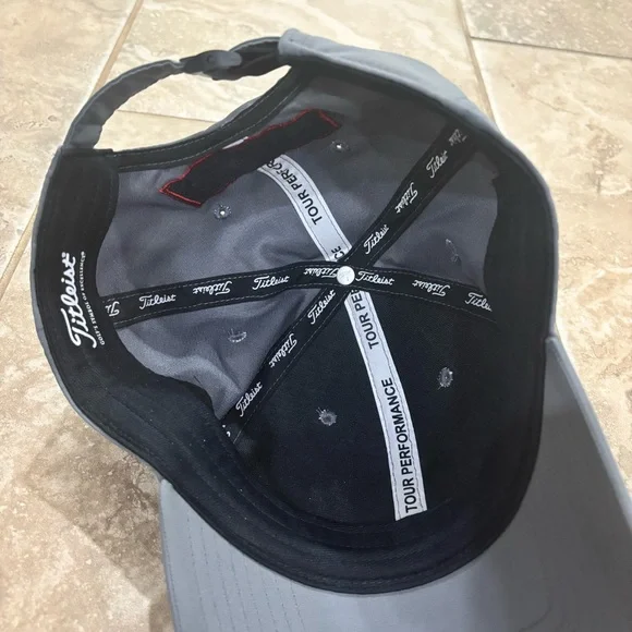 Titleist Adult Tour‎ Performance Golf Hat charcoal gray - Picture 8 of 12